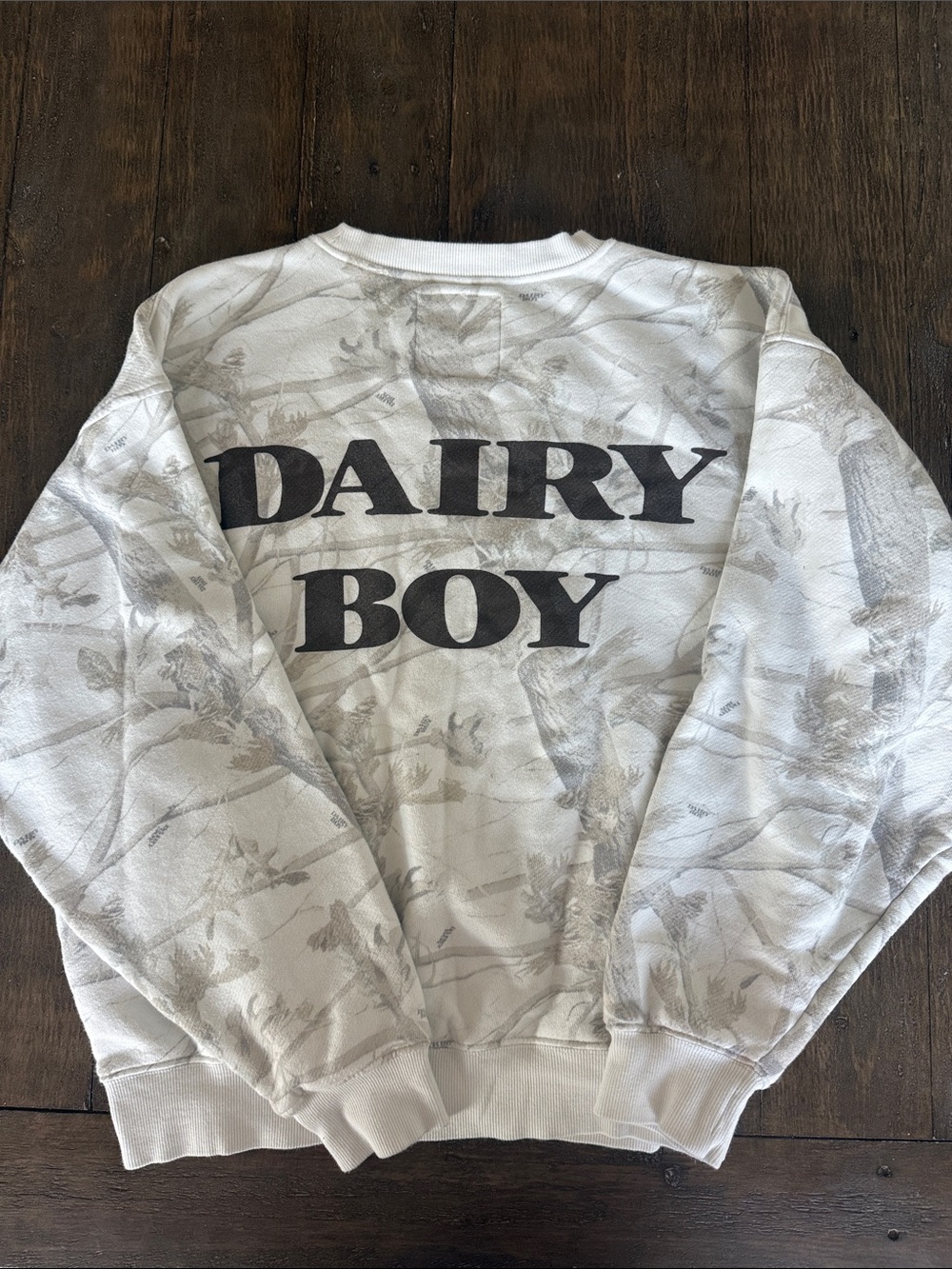 Dairy Boy Printed Crewneck Sweatshirt - White